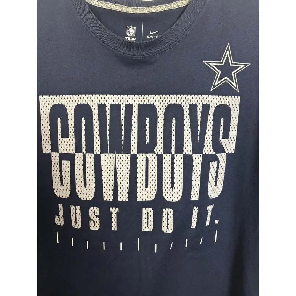 Nike Dri-Fit NFL Dallas Cowboys Football T-Shirt Men’s Size Large Swoosh